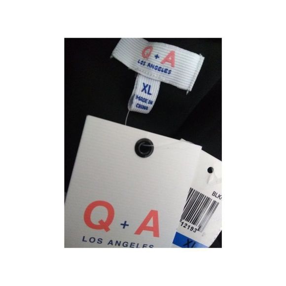 Q&A Polka Dot Midi Black White Tiered Dress XL NEW - Picture 4 of 8